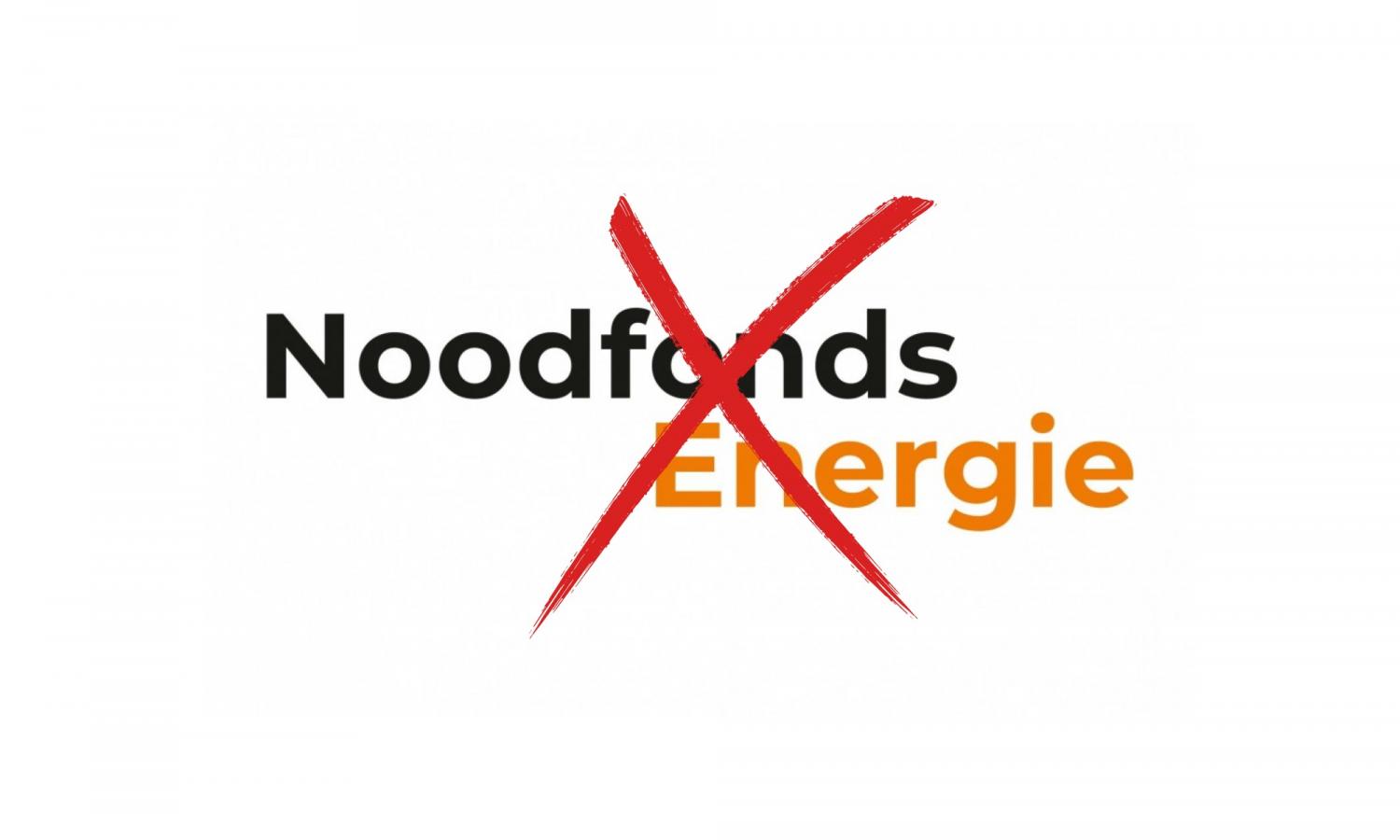 Kruis door noodfonds energie logo